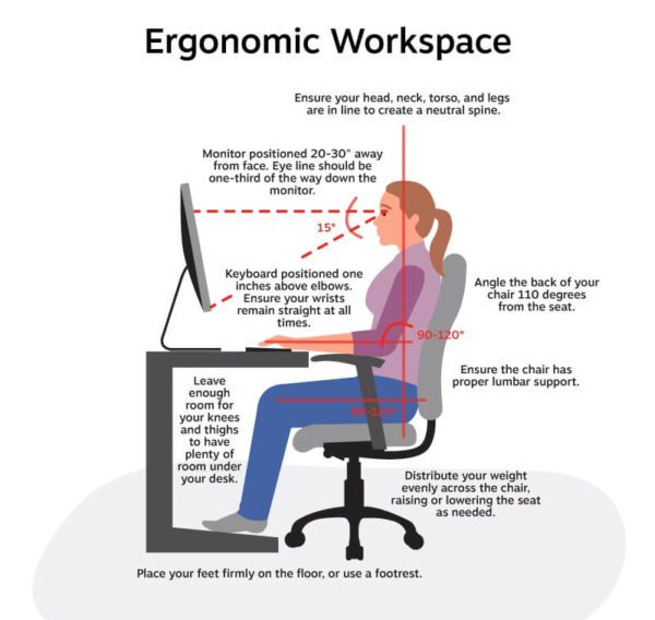 Create an ergonomic workspace