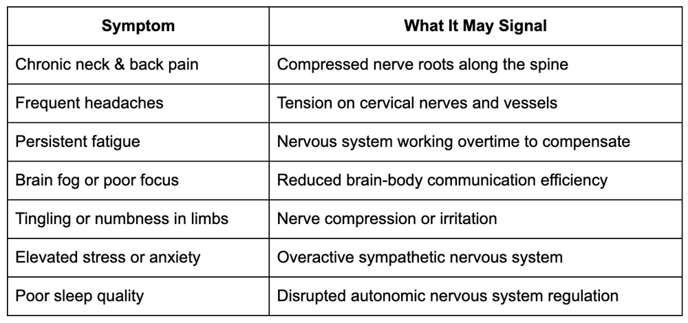 7 Signs Your Nervous System May Be Affected by Poor Posture