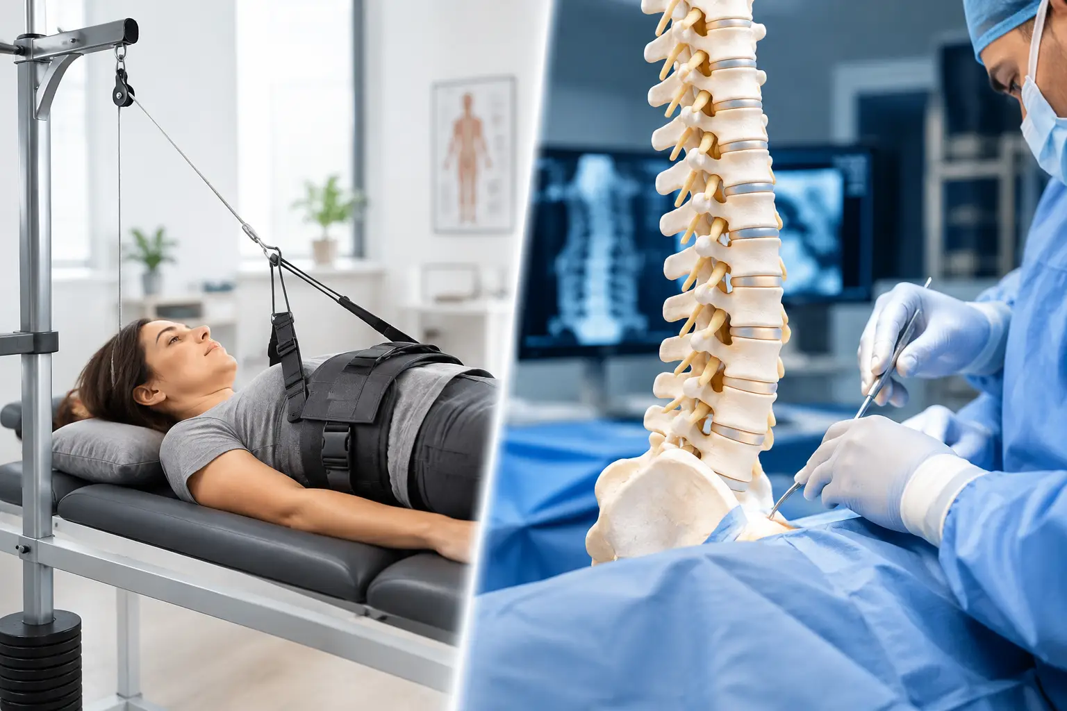 Traction Versus Spinal Surgery Explained